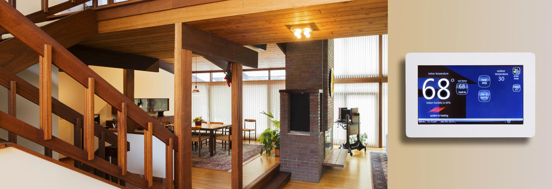 Thermostat installed by Bowman's Heating and Cooling