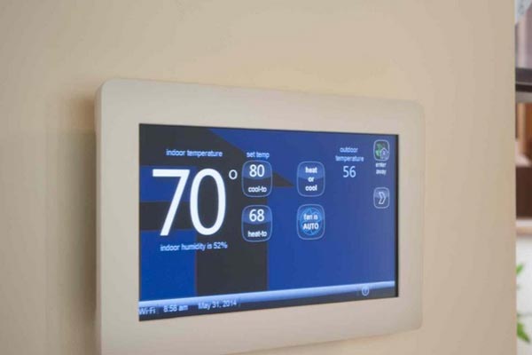 Thermostat installed by Bowman's Heating and Cooling