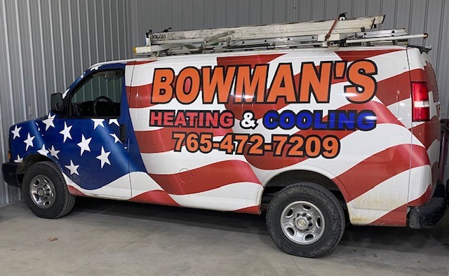 Bowman's Heating and Cooling van